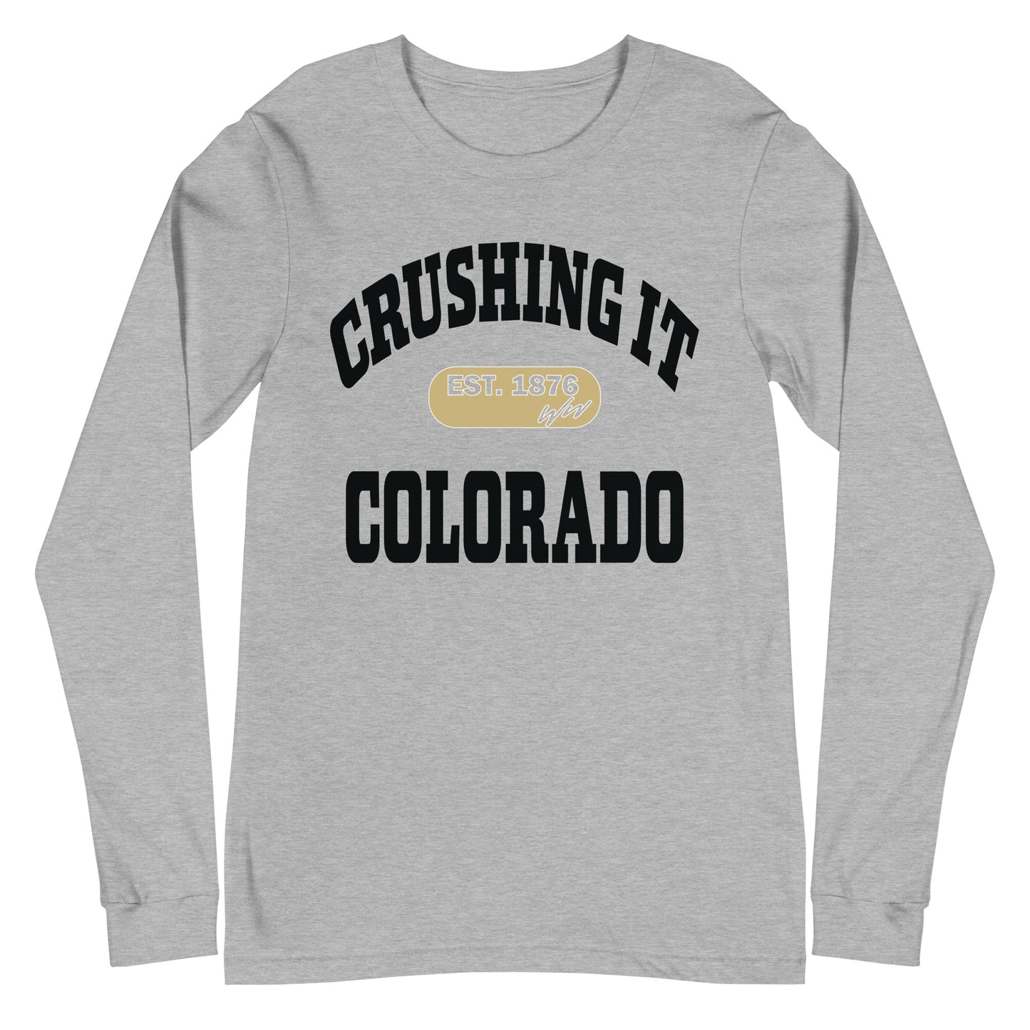 CRUSHING IT COLORADO BLACK LONG SLEEVE TEE