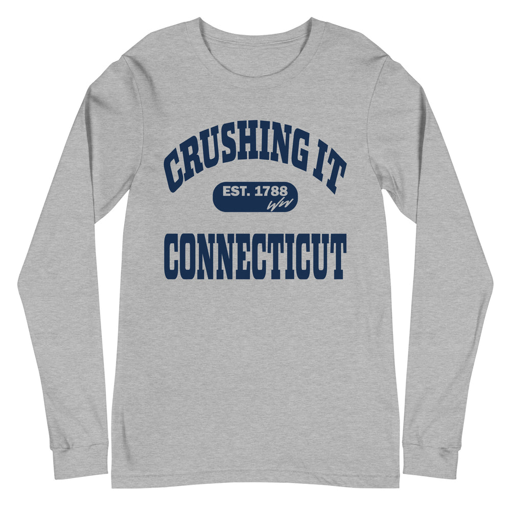 CRUSHING IT CONNECTICUT LONG SLEEVE TEE