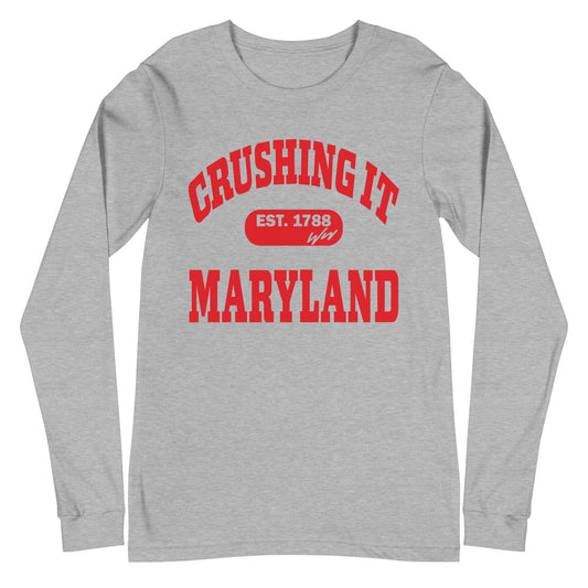 CRUSHING IT MARYLAND LONG SLEEVE TEE