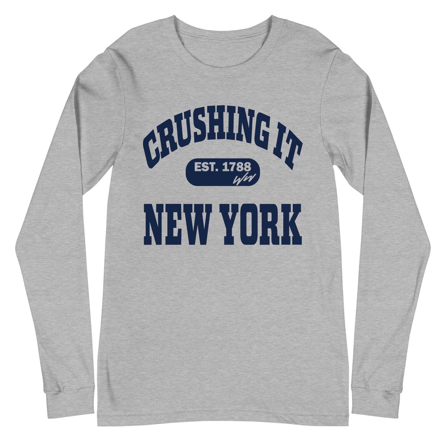 CRUSHING IT NEW YORK BLUE LONG SLEEVE TEE