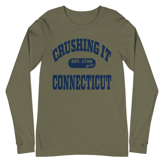 CRUSHING IT CONNECTICUT LONG SLEEVE TEE