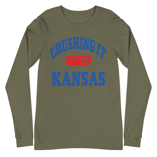 CRUSHING IT KANSAS LONG SLEEVE TEE