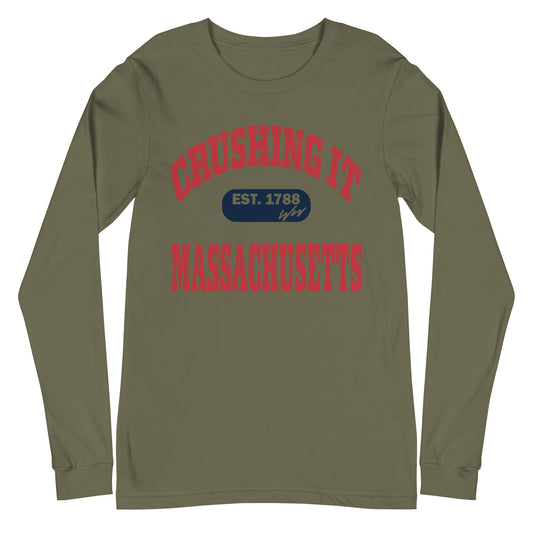 CRUSHING IT MASSACHUSETTS LONG SLEEVE TEE