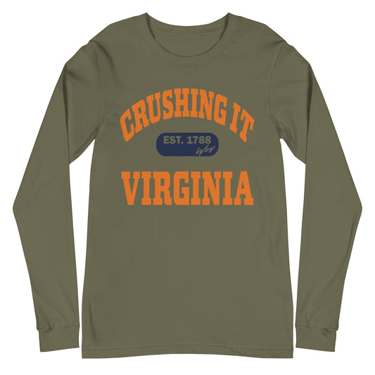 CRUSHING IT VIRGINIA LONG SLEEVE TEE