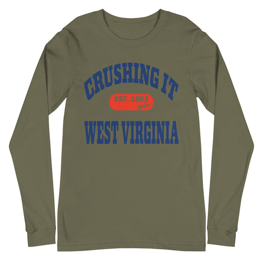 CRUSHING IT WEST VIRGINIA LONG SLEEVE TEE