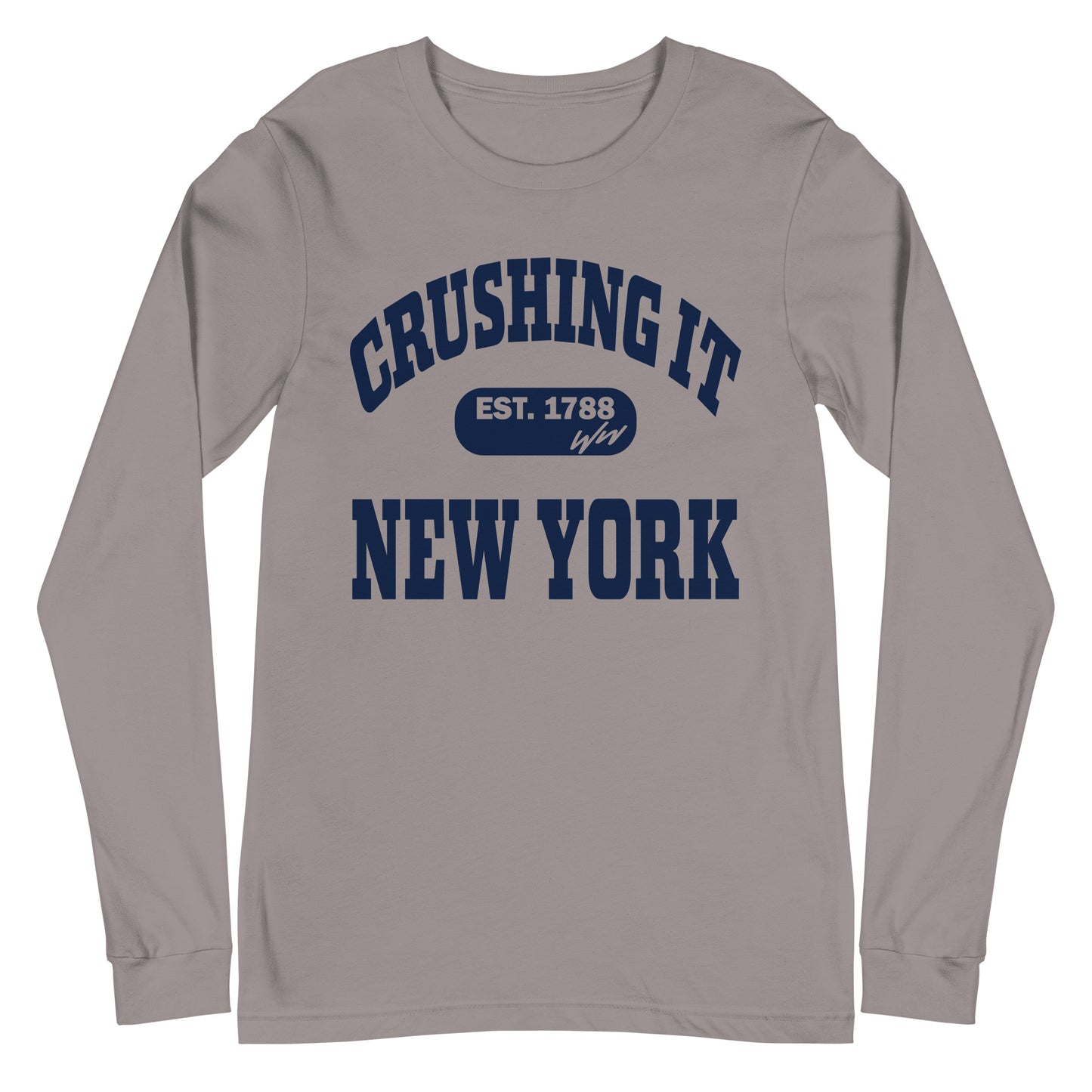 CRUSHING IT NEW YORK BLUE LONG SLEEVE TEE