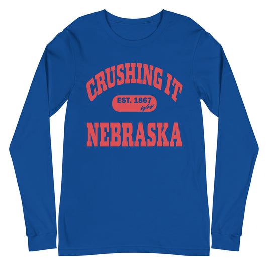 CRUSHING IT NEBRASKA LONG SLEEVE TEE