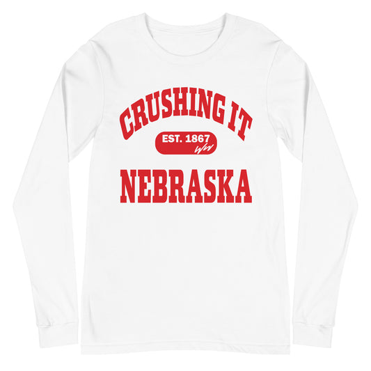 CRUSHING IT NEBRASKA LONG SLEEVE TEE