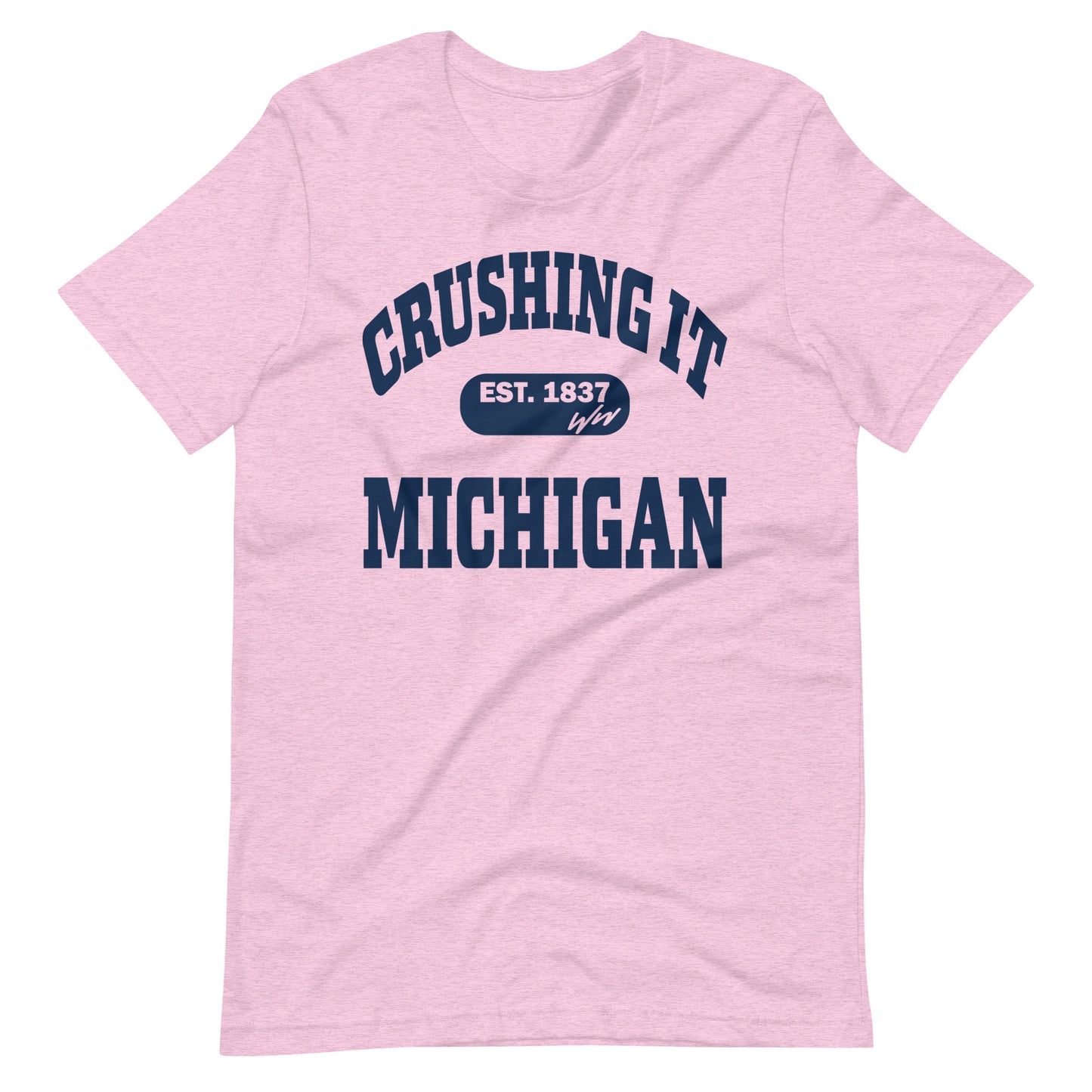 CRUSHING IT MICHIGAN BLUE TEE